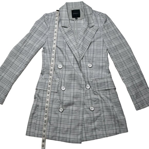 Dynamite Light Blue/Grey Plaid Blazer, size Extra Small - Picture 8 of 8